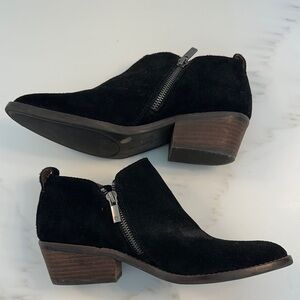 Lucky Brand Black Suede Ankle Booties